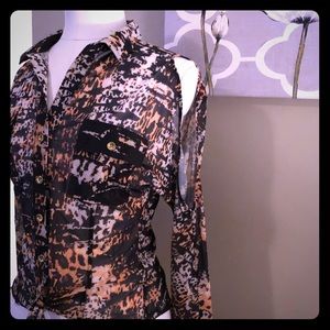 Bebe print blouse.